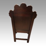 Antique carved oak throne chair - Image 10