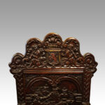 Antique carved oak throne chair - Image 2