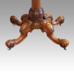 Victorian demi lune walnut card table - Image 7