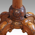 Victorian demi lune walnut card table - Image 8