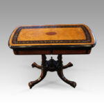 Victorian ebonised card table