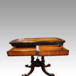 Victorian ebonised card table - Image 9