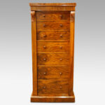 Victorian Wellington chest in walnut