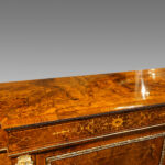 Victorian inlaid burr walnut credenza - Image 9