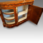Victorian inlaid burr walnut credenza - Image 7