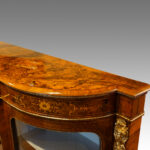 Victorian inlaid burr walnut credenza - Image 11