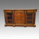 Magnificent Victorian inlaid burr walnut straight front credenza Now Sold