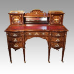 Victorian inlaid rosewood desk by James Shoolbred
