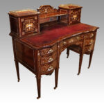 Victorian inlaid rosewood desk by James Shoolbred - Image 2