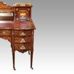 Victorian inlaid rosewood desk by James Shoolbred - Image 6