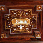 Victorian inlaid rosewood desk by James Shoolbred - Image 9