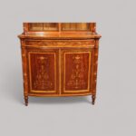 Victorian inlaid mahogany display cabinet - Image 4