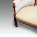 Victorian Inlaid rosewood double ended sofa - Image 5