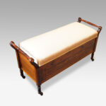 Victorian inlaid rosewood duet stool - Image 10