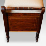 Victorian inlaid rosewood duet stool - Image 9