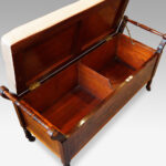 Victorian inlaid rosewood duet stool - Image 5