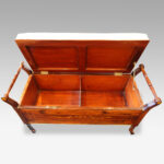 Victorian inlaid rosewood duet stool - Image 2