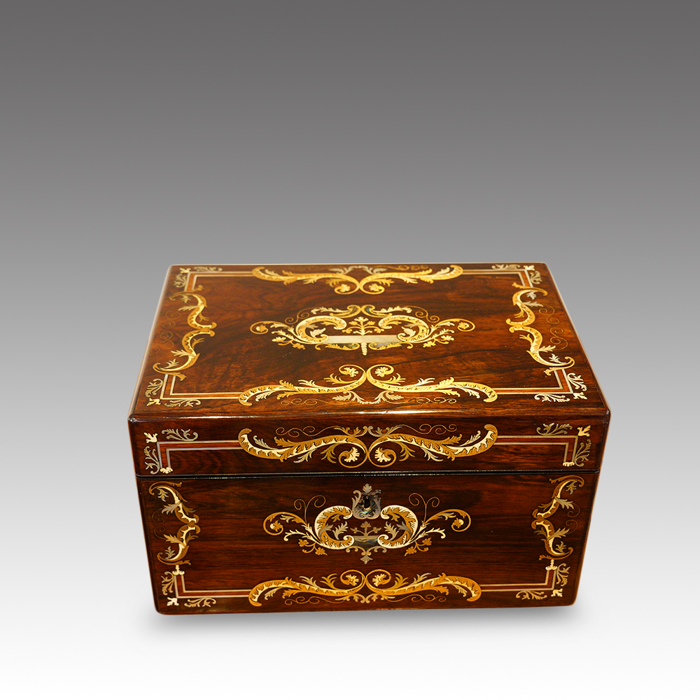 Victorian-inlaid-rosewood-fitted-box.jpg Victorian inlaid rosewood fitted box - Image 1