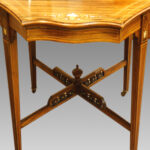 Victorian inlaid rosewood shaped centre table - Image 3