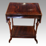 Victorian inlaid rosewood side-table - Image 3
