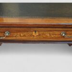 Victorian inlaid rosewood writing table - Image 7