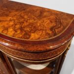 Victorian inlaid walnut 4 door credenza - Image 3
