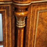 Victorian inlaid walnut 4 door credenza - Image 10