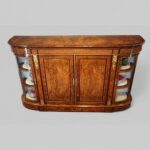 Victorian inlaid walnut 4 door credenza
