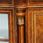 Victorian inlaid walnut 4 door credenza - Image 7