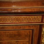 Victorian inlaid walnut 4 door credenza - Image 7