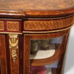 Victorian inlaid walnut 4 door credenza - Image 9
