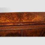 Victorian inlaid walnut 4 door credenza - Image 12