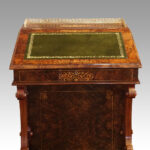 Victorian inlaid walnut Davenport desk - Image 12