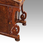Victorian inlaid walnut Davenport desk - Image 13