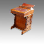 Victorian inlaid walnut Davenport desk - Image 2