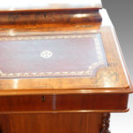 Victorian inlaid walnut Davenport desk - Image 7