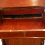 Victorian inlaid walnut Davenport desk - Image 6