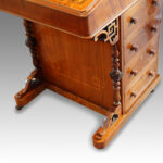 Victorian inlaid walnut Davenport desk - Image 5