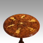 Victorian inlaid walnut wine table - Image 2