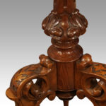 Victorian inlaid walnut wine table - Image 7