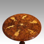 Victorian inlaid walnut wine table - Image 5