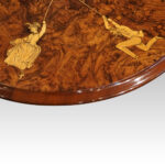 Victorian inlaid walnut wine table - Image 3