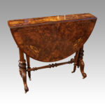 Victorian inlaid walnut Sutherland table - Image 11
