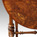 Victorian inlaid walnut Sutherland table - Image 9
