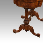 Victorian inlaid walnut backgammon table - Image 11