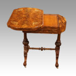 Victorian inlaid walnut backgammon table - Image 9
