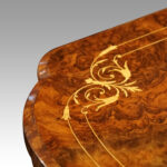 Victorian inlaid walnut backgammon table - Image 8