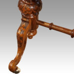 Victorian inlaid walnut backgammon table - Image 7