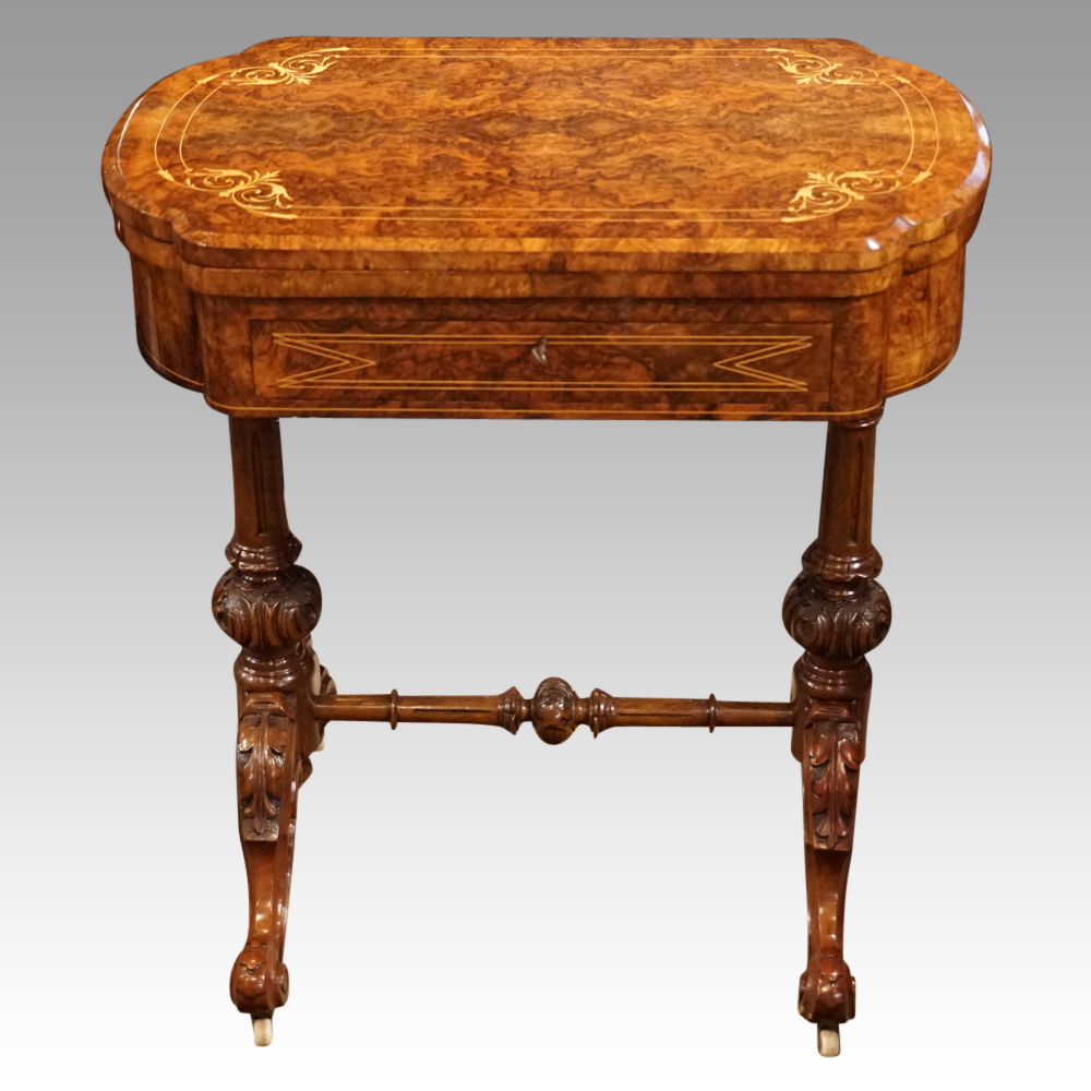 Victorian-inlaid-walnut-backgammon-table.jpg Victorian inlaid walnut backgammon table - Image 1