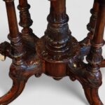 Victorian inlaid walnut card table - Image 5